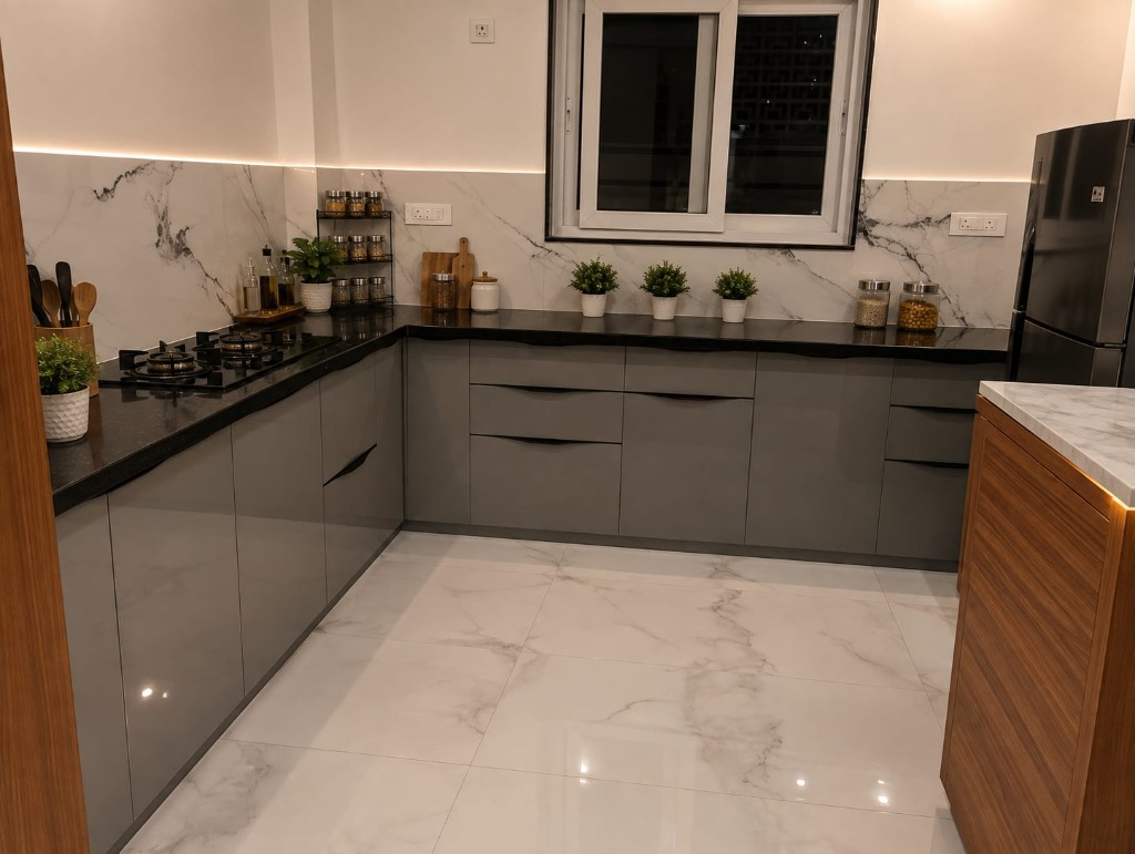 Grey & Marble Kitchen